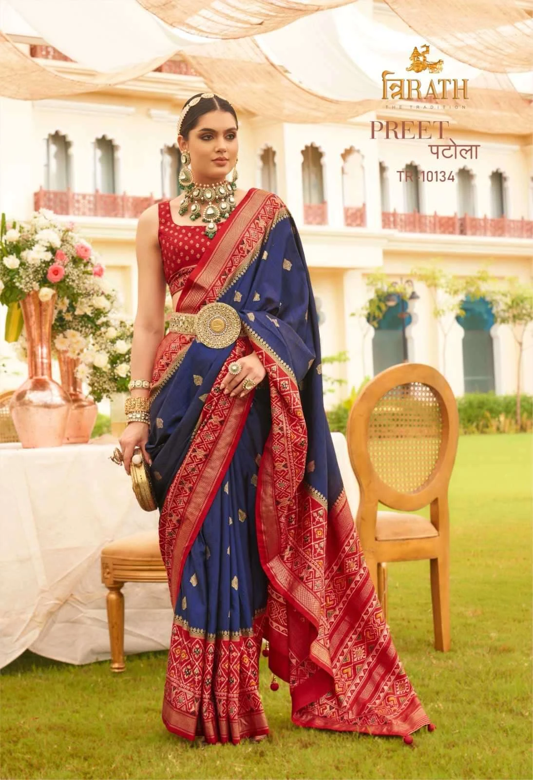 Trirath Preet Patola Sigma Silk Wholesale Fancy Sarees Catalog — Wholesale Sarees, MPA wholesale from Surat - Gallery Image 4